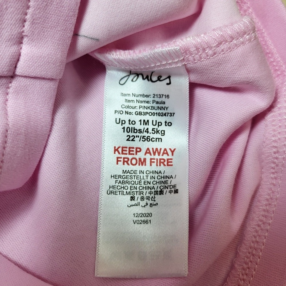 Joules Paula Beach Bunny Pink Shirt Solid & Striped Pant 3 piece month to 10 # - Picture 6 of 16